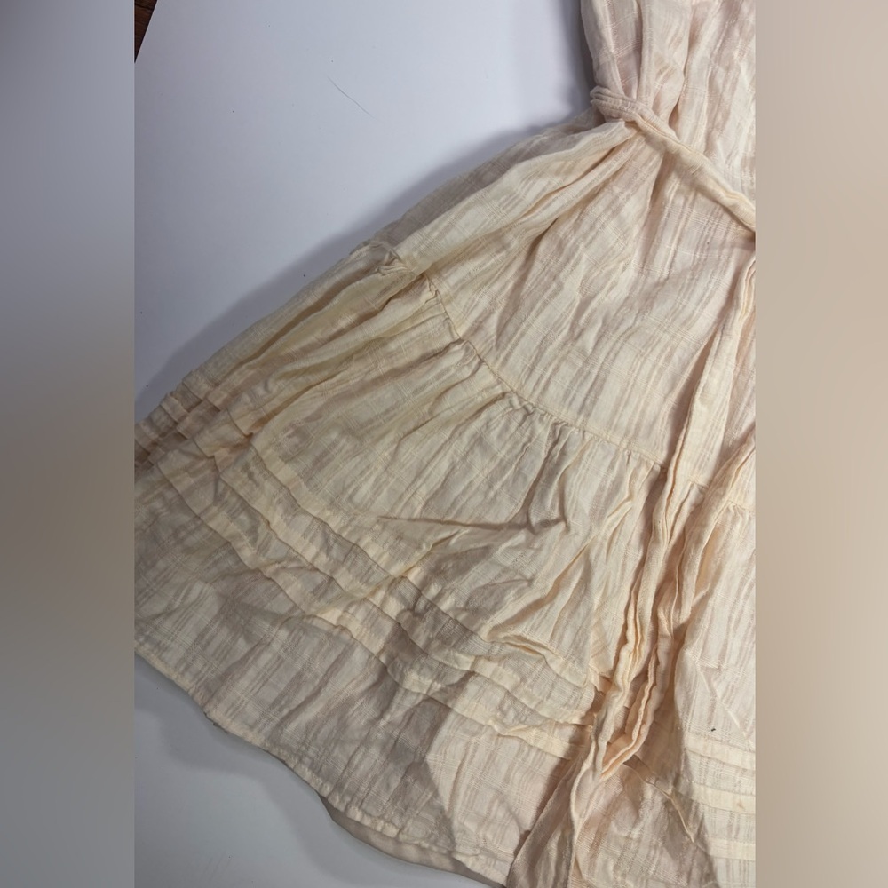 335. Cream Babydoll Ruffle Dress - Picture 4 of 7